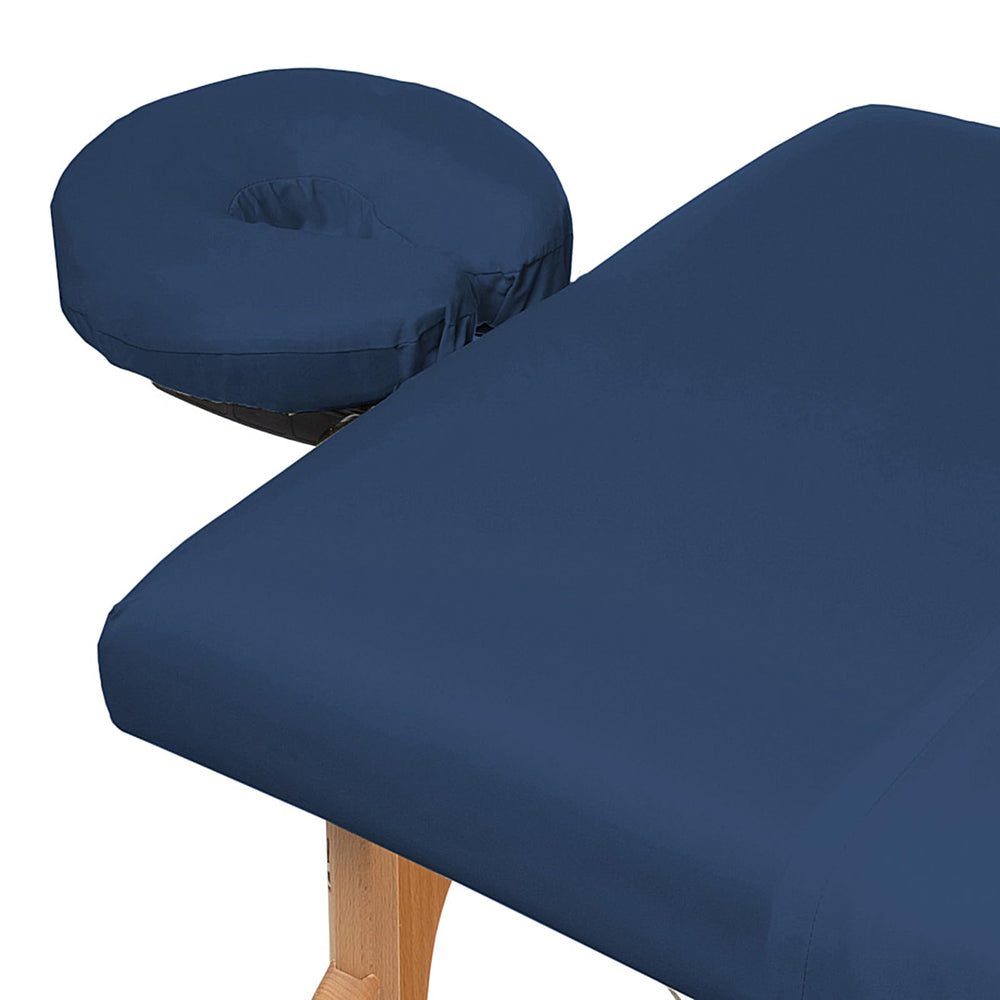 Funda para cabezal facial Saloniture azul marino para sesiones limpias