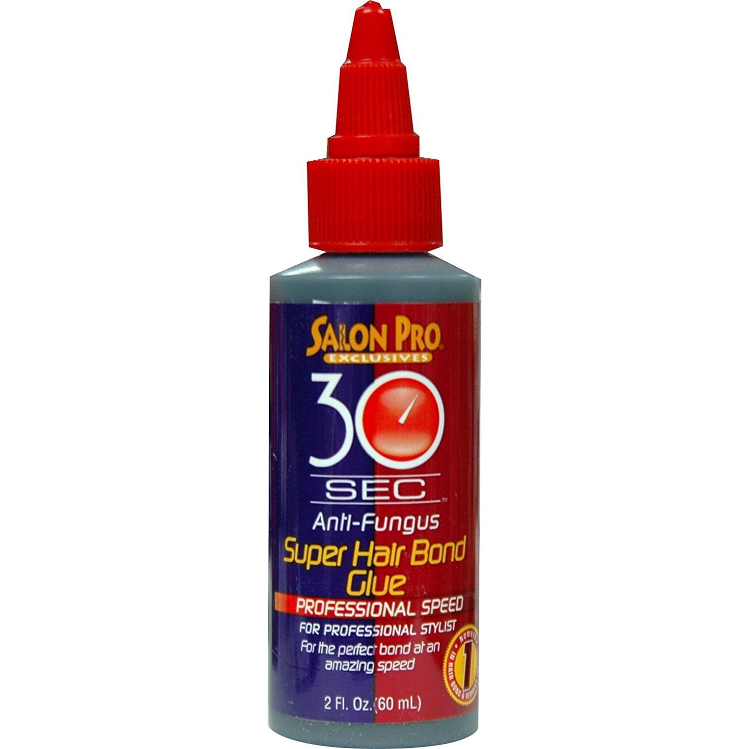 SalonPro adhesivo de enlace de 30 segundos, color negro, ideal para cabellos y extensiones.