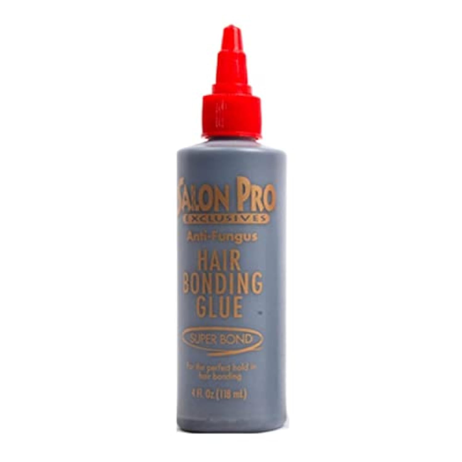 SalonPro Exclusives, pegamento para cabello antifúngico, fijación duradera para uso profesional.