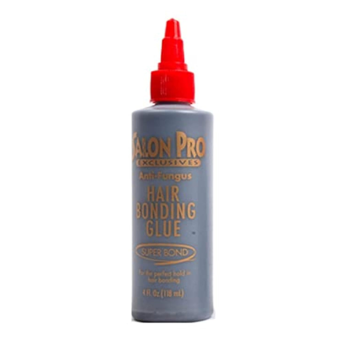 SalonPro Exclusives, pegamento para cabello antifúngico, fijación duradera para uso profesional.