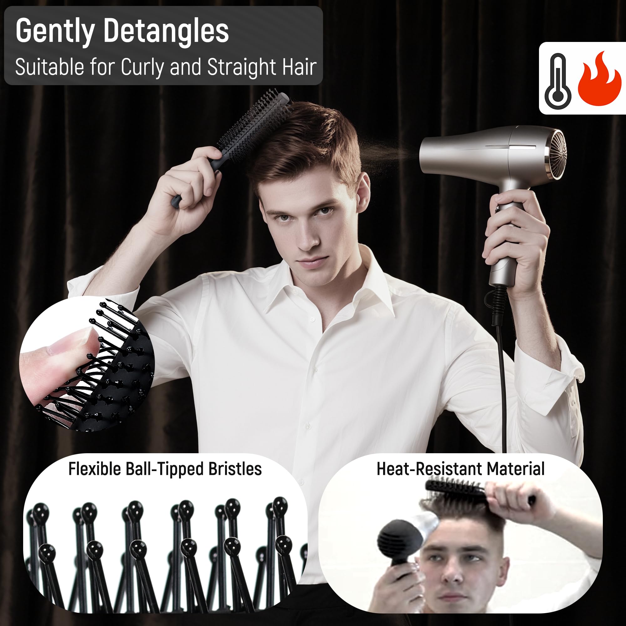 Cepillo SALON SILK quiff roller para volumen y cuerpo