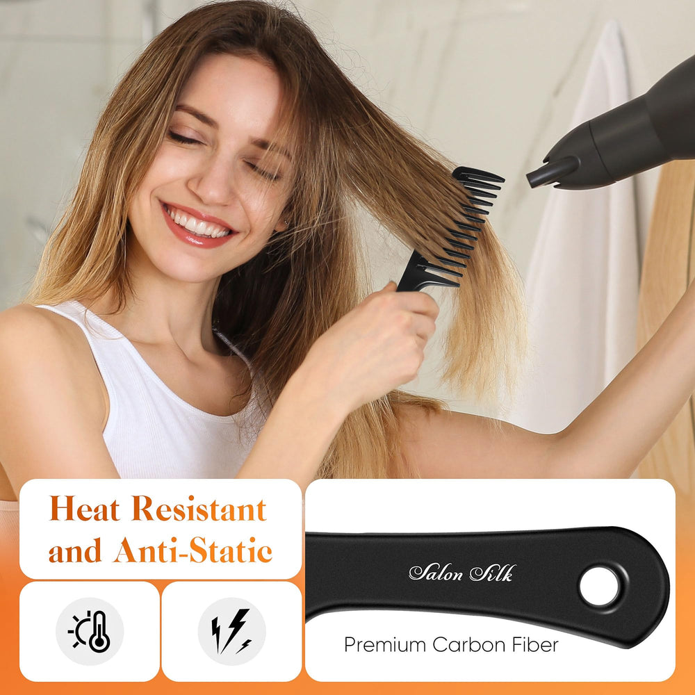 SALON SILK peine-dientes-medios: equilibrio entre desenredar y domar el cabello