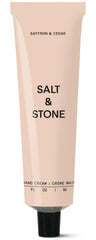Salt & Stone Crème mains Safran-Cèdre, hydratation rapide et douceur durable.