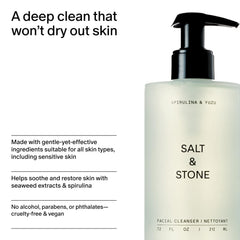 Salt & Stone Nettoyant Visage – application facile matin et soir
