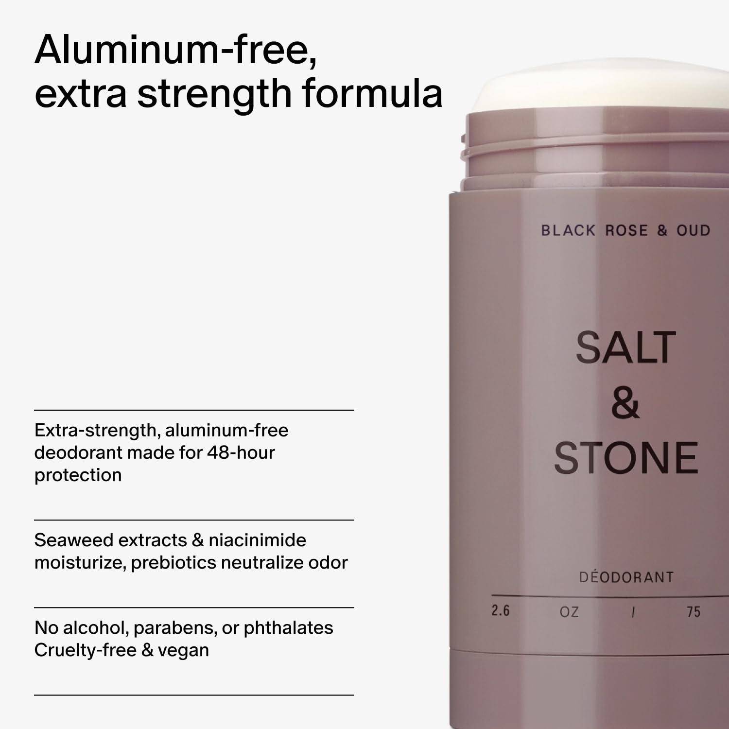Salt & Stone aroma Black Rose & Oud, floral y sofisticado.