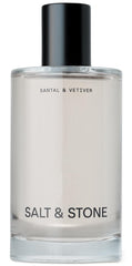 Salt & Stone bruma corporal: botella a la vista y aroma cálido para uso diario.
