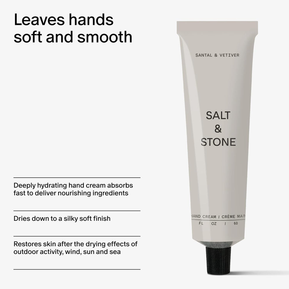 Fórmula vegana y libre de crueldad Salt & Stone para manos.