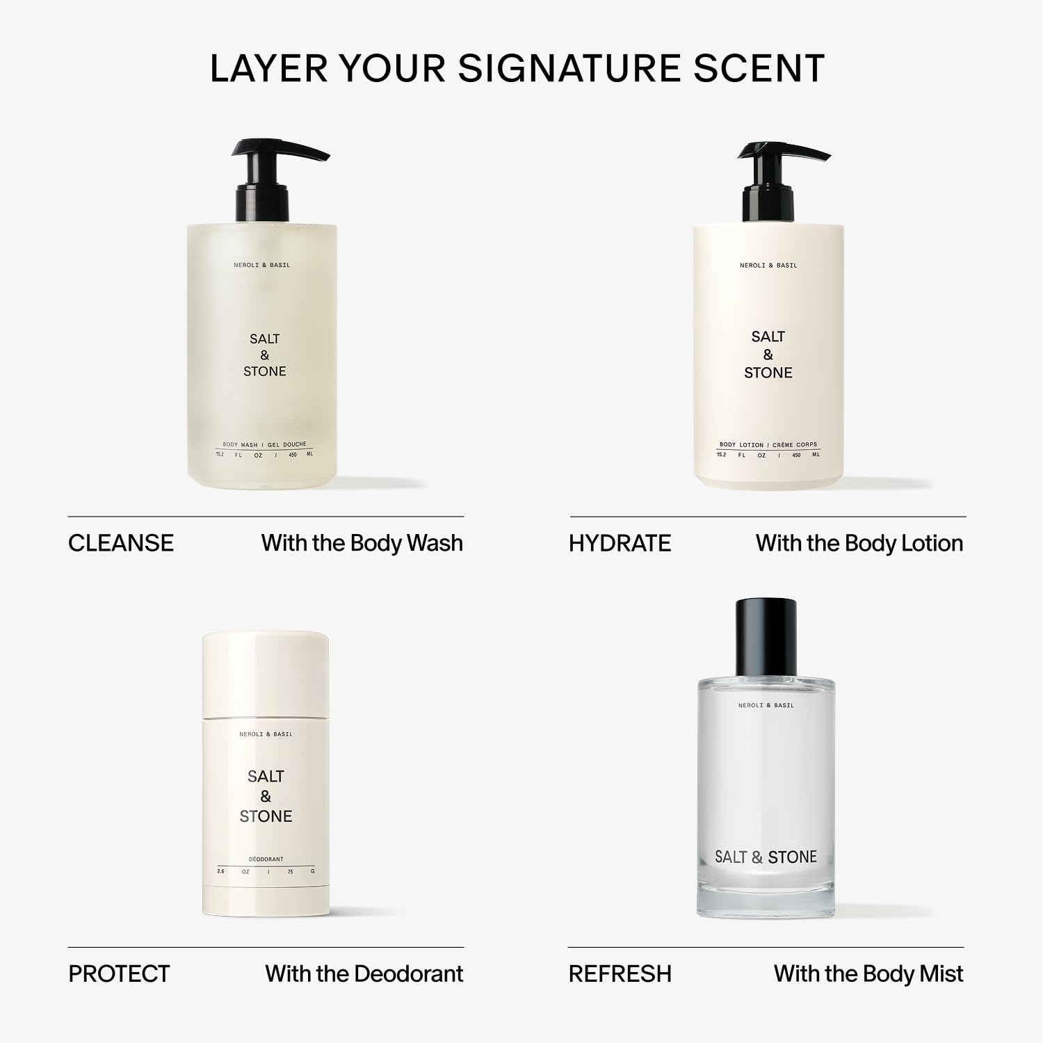 Salt & Stone cuidado unisex para piel hidratada tras la ducha