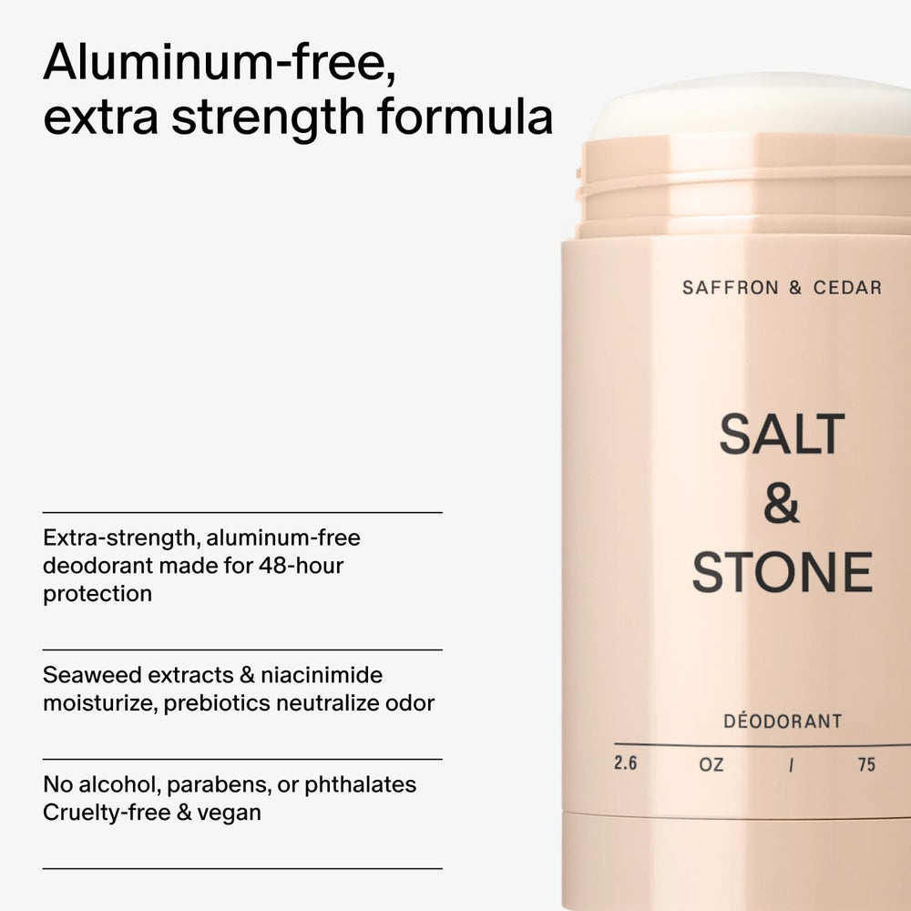 Salt & Stone contient acide hyaluronique pour une peau hydratée après application.