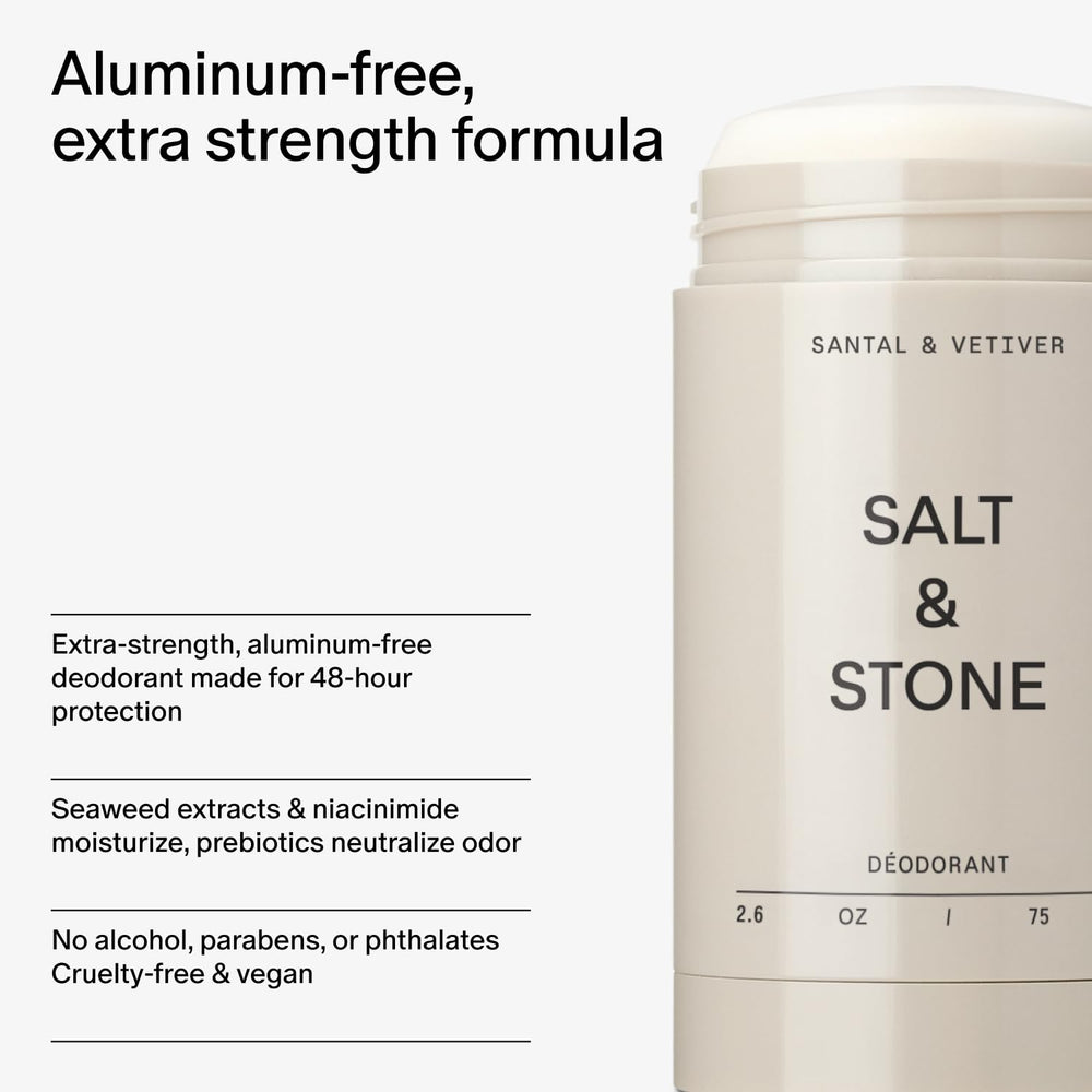 Salt & Stone fragancia Santal & Vetiver, aroma elegante.
