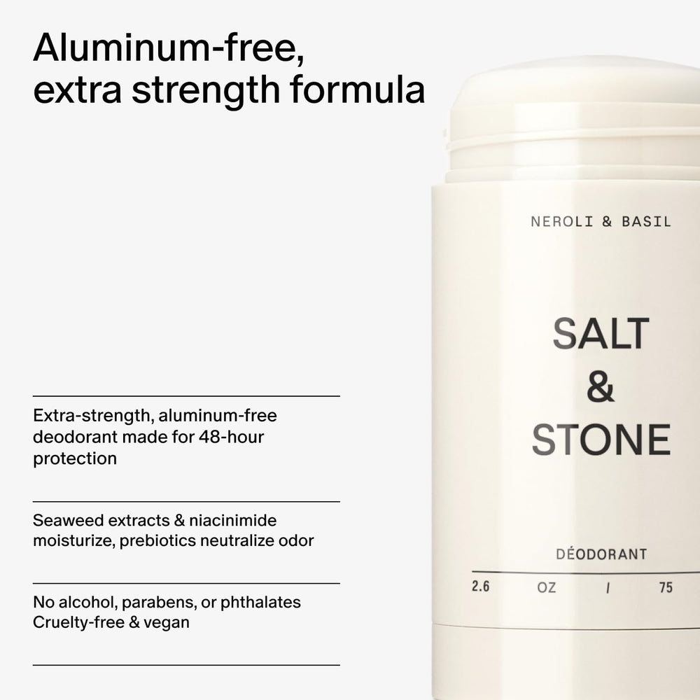 Salt & Stone fragancia Neroli y Albahaca; aroma verde y vigorizante.