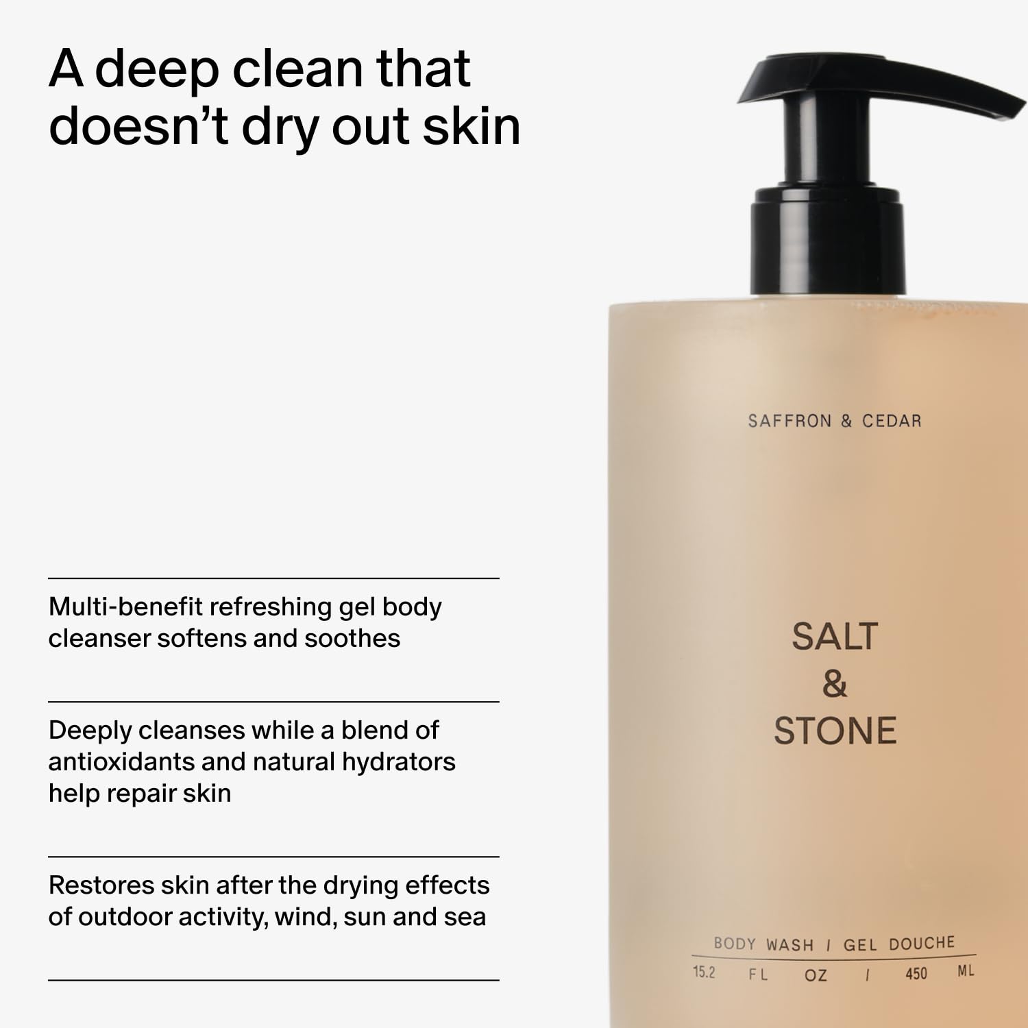 Salt & Stone envase de 32 oz para uso diario.