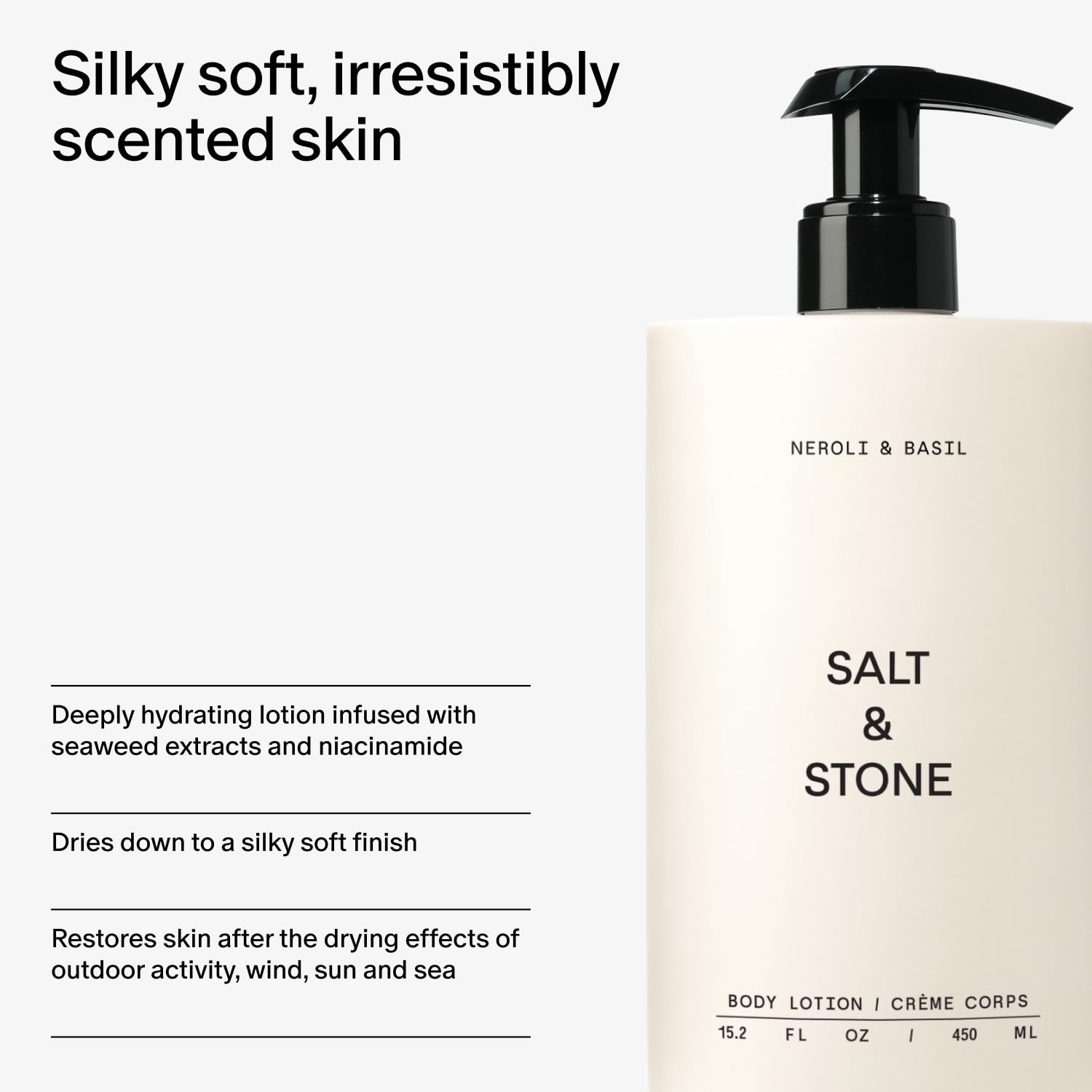 Salt & Stone fórmula vegana y libre de crueldad, para uso diario.