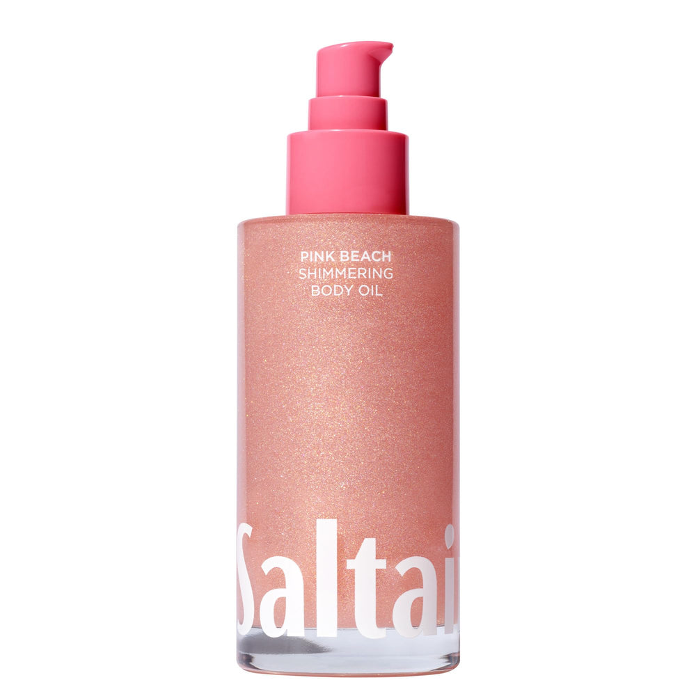 Saltair Aceite Corporal Brillante Playa Rosa: hidratación con brillo perlado