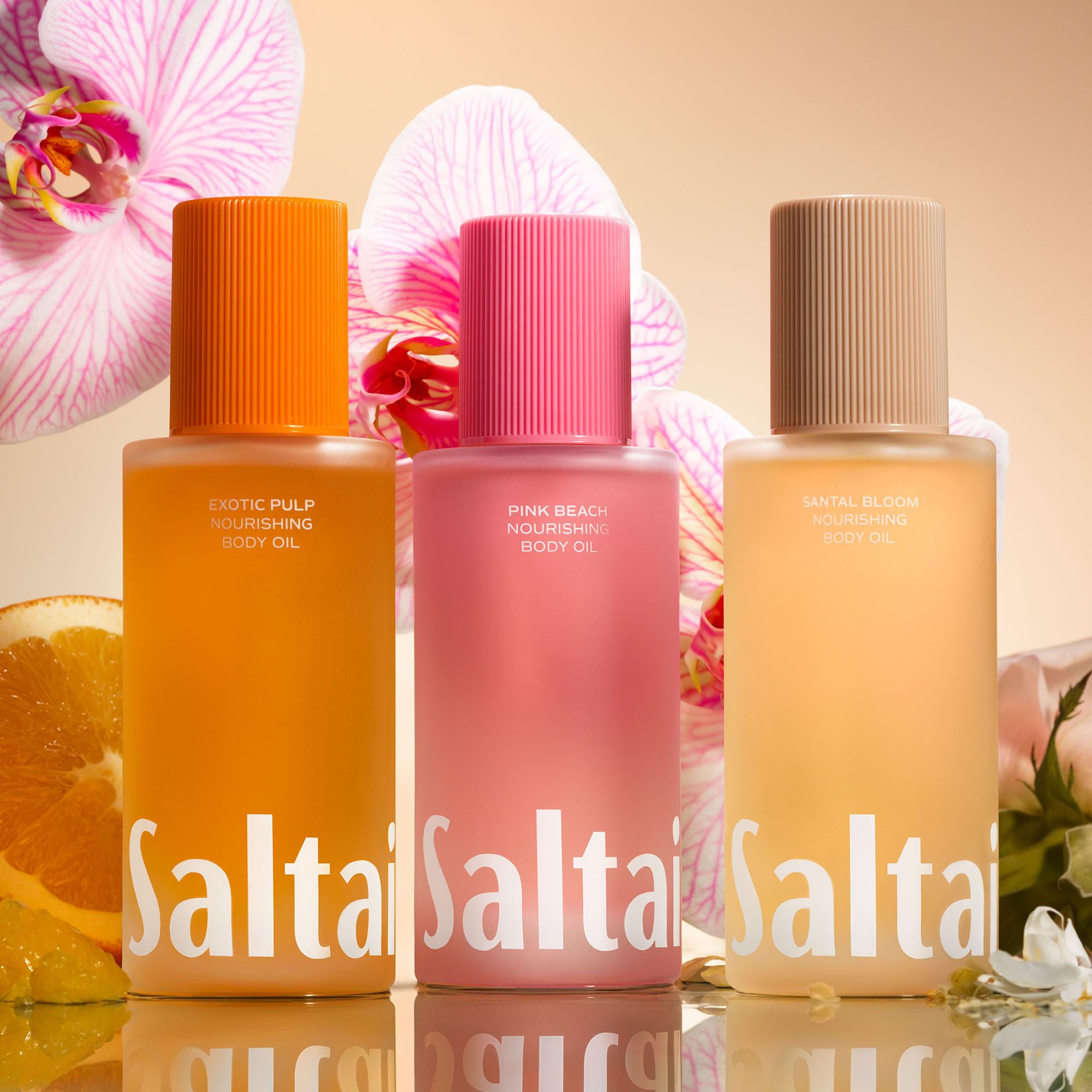 Aplicar Saltair Rosa Playa sobre piel ligeramente húmeda para mejor absorción.