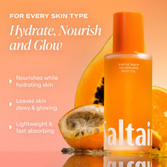 Saltair Aceite Corporal Textura Ligera, absorción rápida para piel suave durante el día.