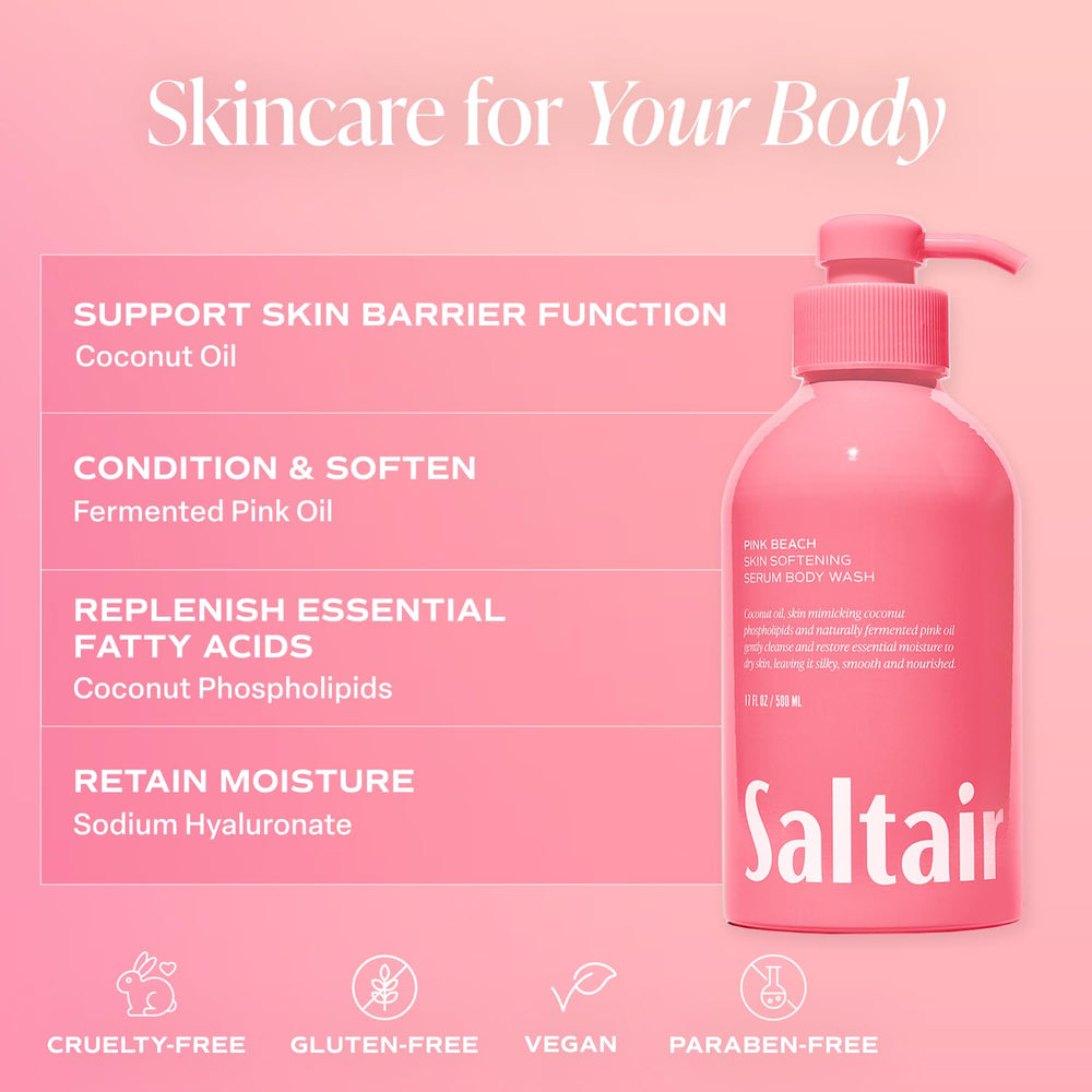 Saltair Body Wash Monoi-Cupuacu crema-textura: ingredientes enriquecen la piel.
