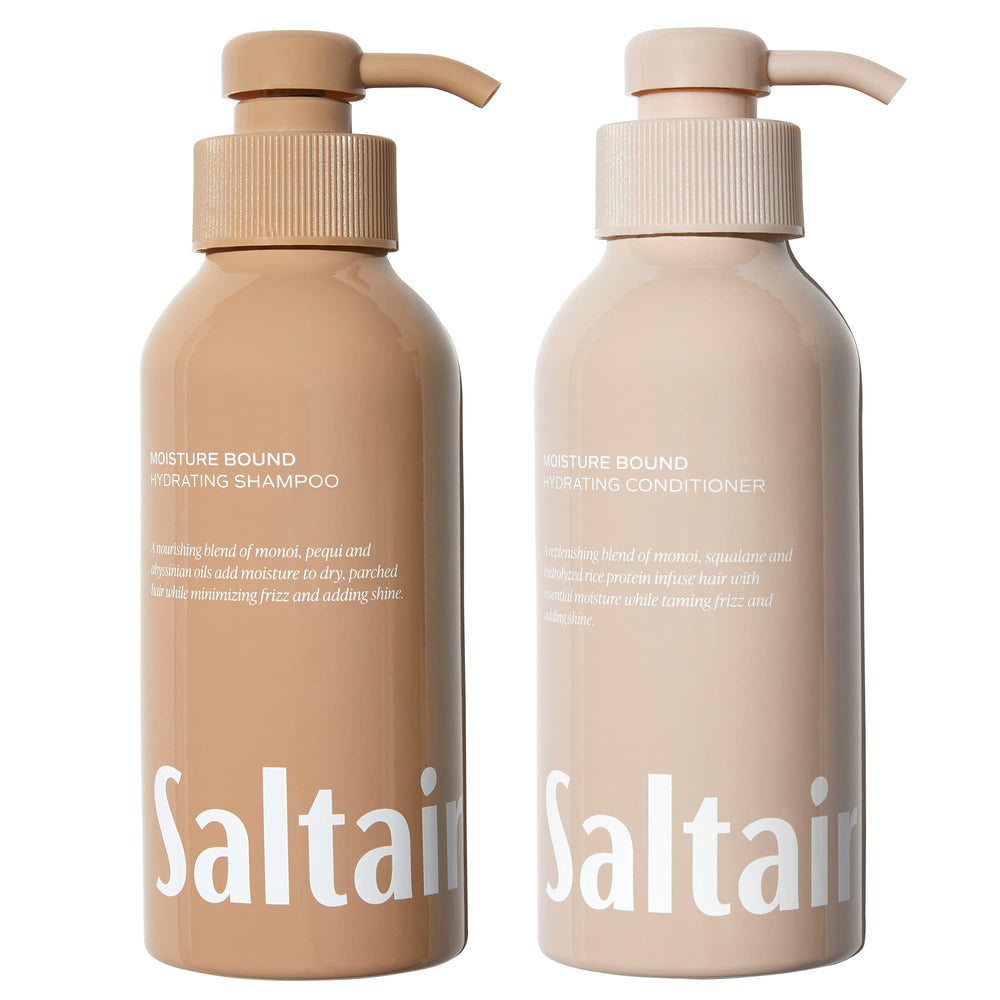 Saltair champú Moisture Bound, botella visible para hidratación suave del cabello
