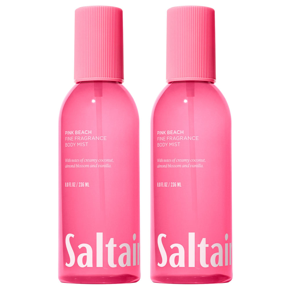 Saltair Bruma Corporal Playa Rosa: botellas 2x8oz para uso diario y placer sensorial.