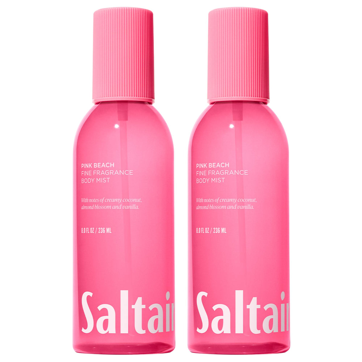 Saltair Bruma Corporal Playa Rosa: botellas 2x8oz para uso diario y placer sensorial.
