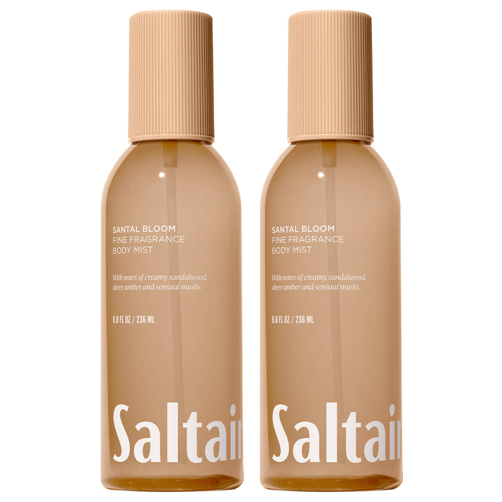 Saltair Bruma corporal Santal Bloom en frasco de 8 oz para uso diario.