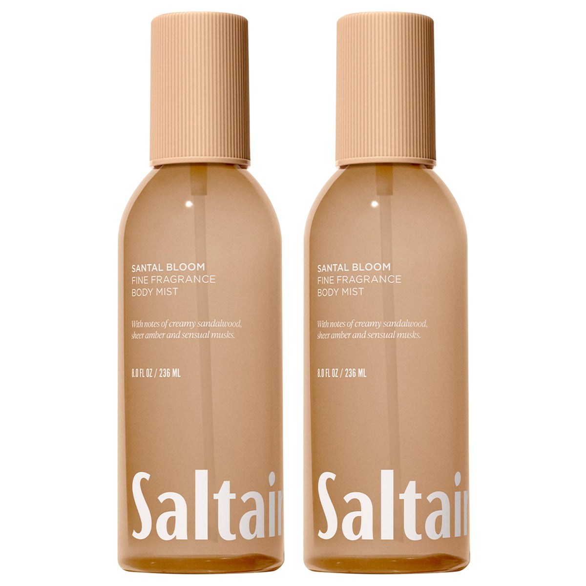 Saltair Bruma corporal Santal Bloom en frasco de 8 oz para uso diario.