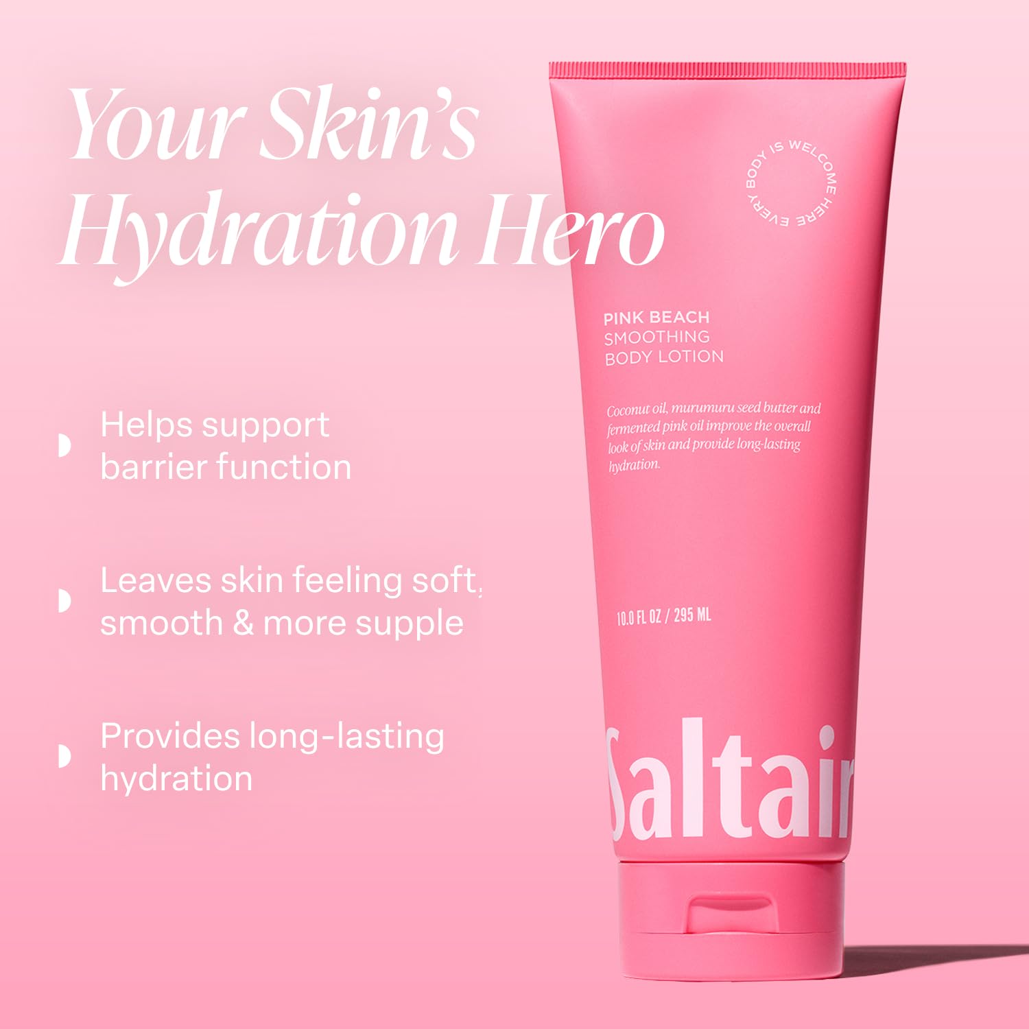 Saltair crème corps texture riche, enveloppe la peau d'une douceur nourrissante.