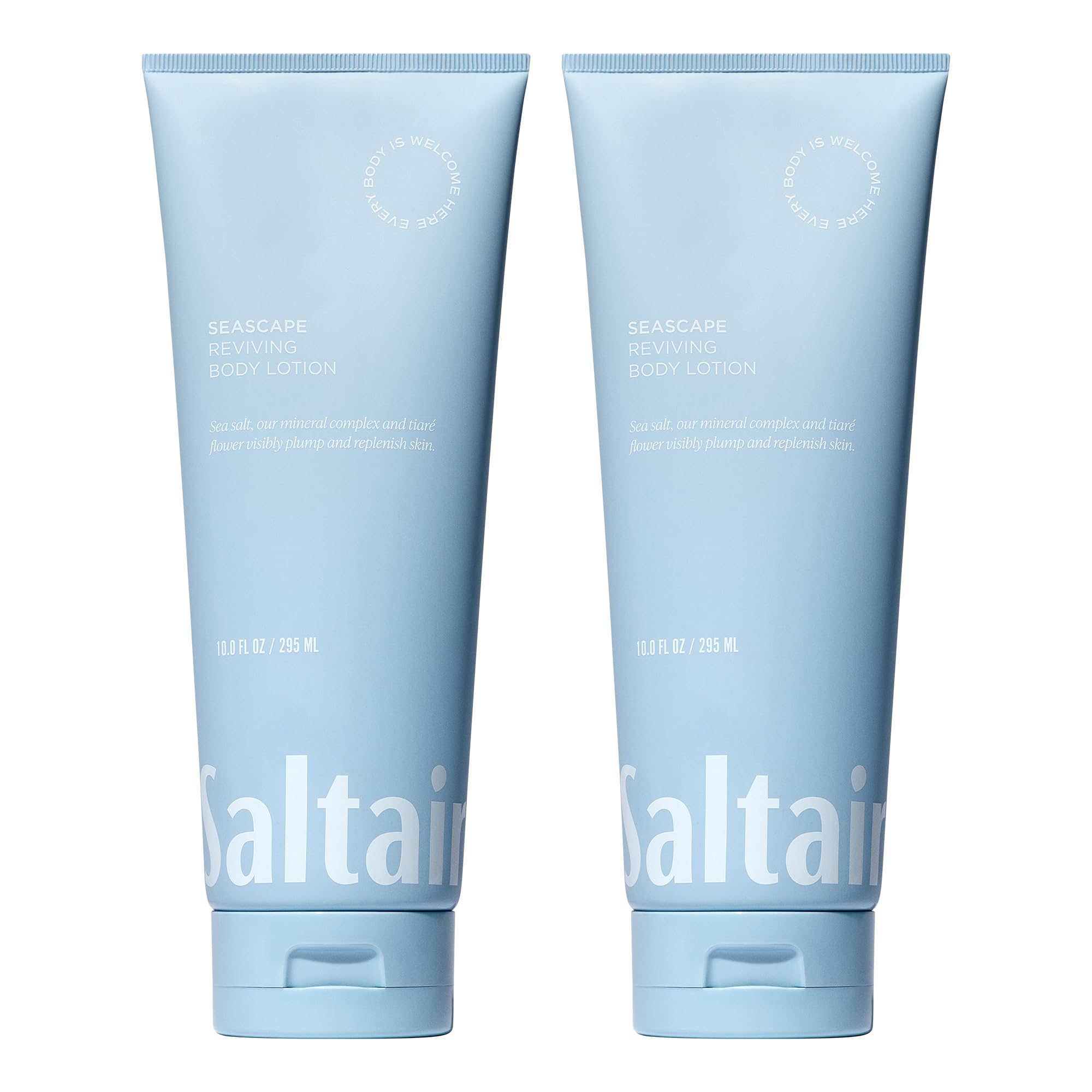 Saltair loción corporal seascape, dos tubos, hidrata piel seca todo el día