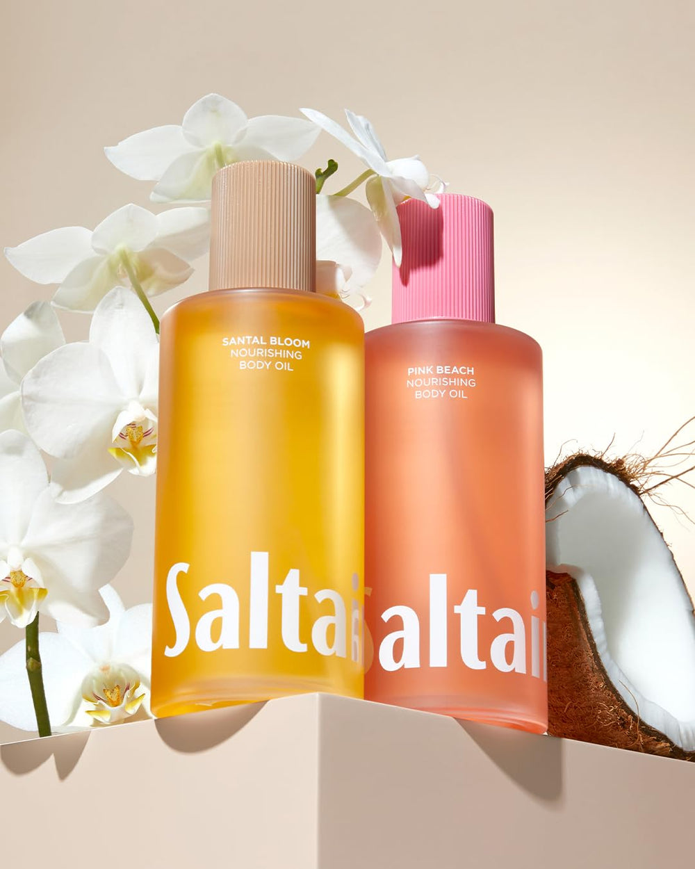 Saltair Fragancia Playa Rosa aroma suave de coco, flor de almendra y vainilla.