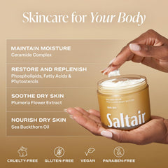 Saltair Golden Hour fragrance label with tropical notes