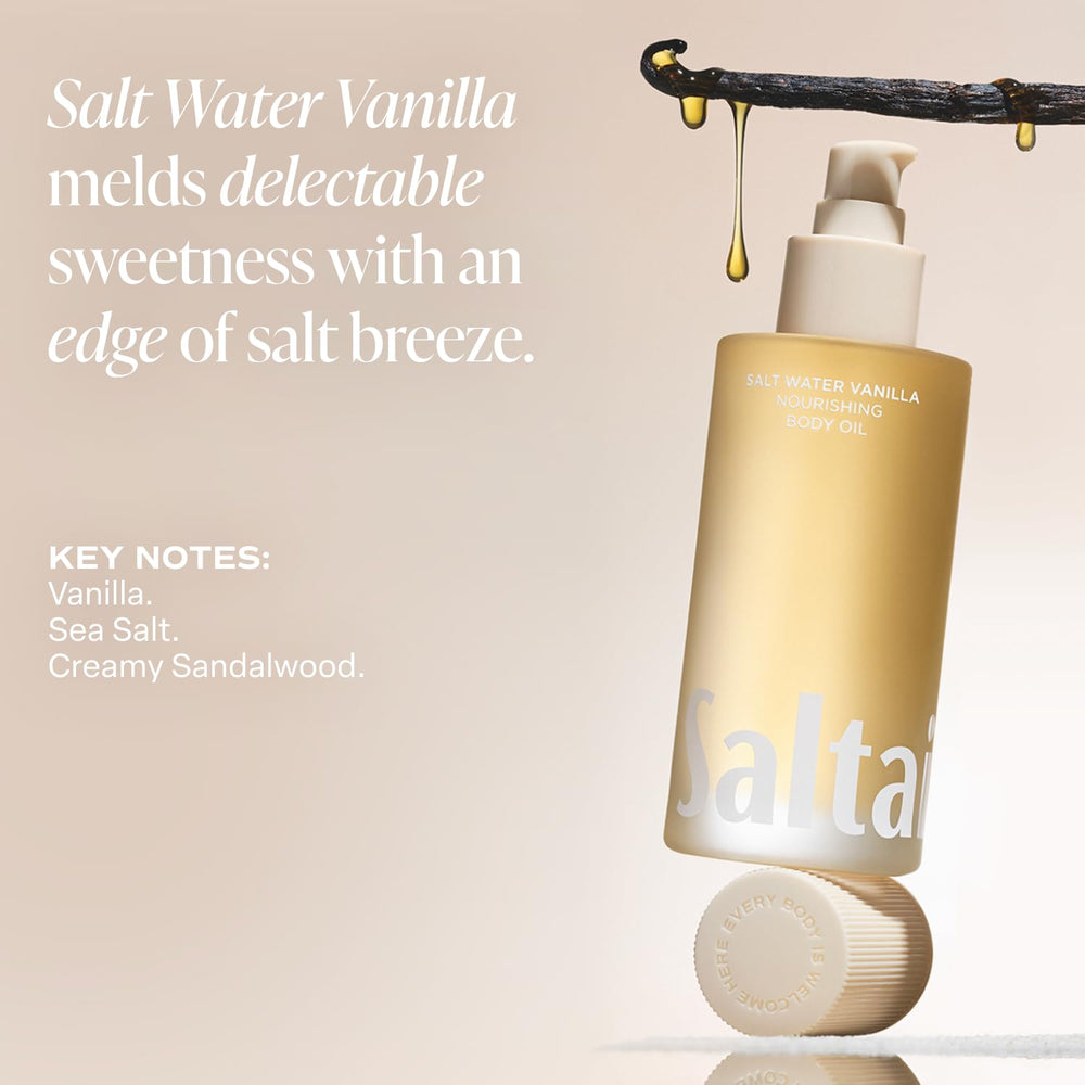 Saltair huile pour le corps – notes vanille santal mer et parfum doux