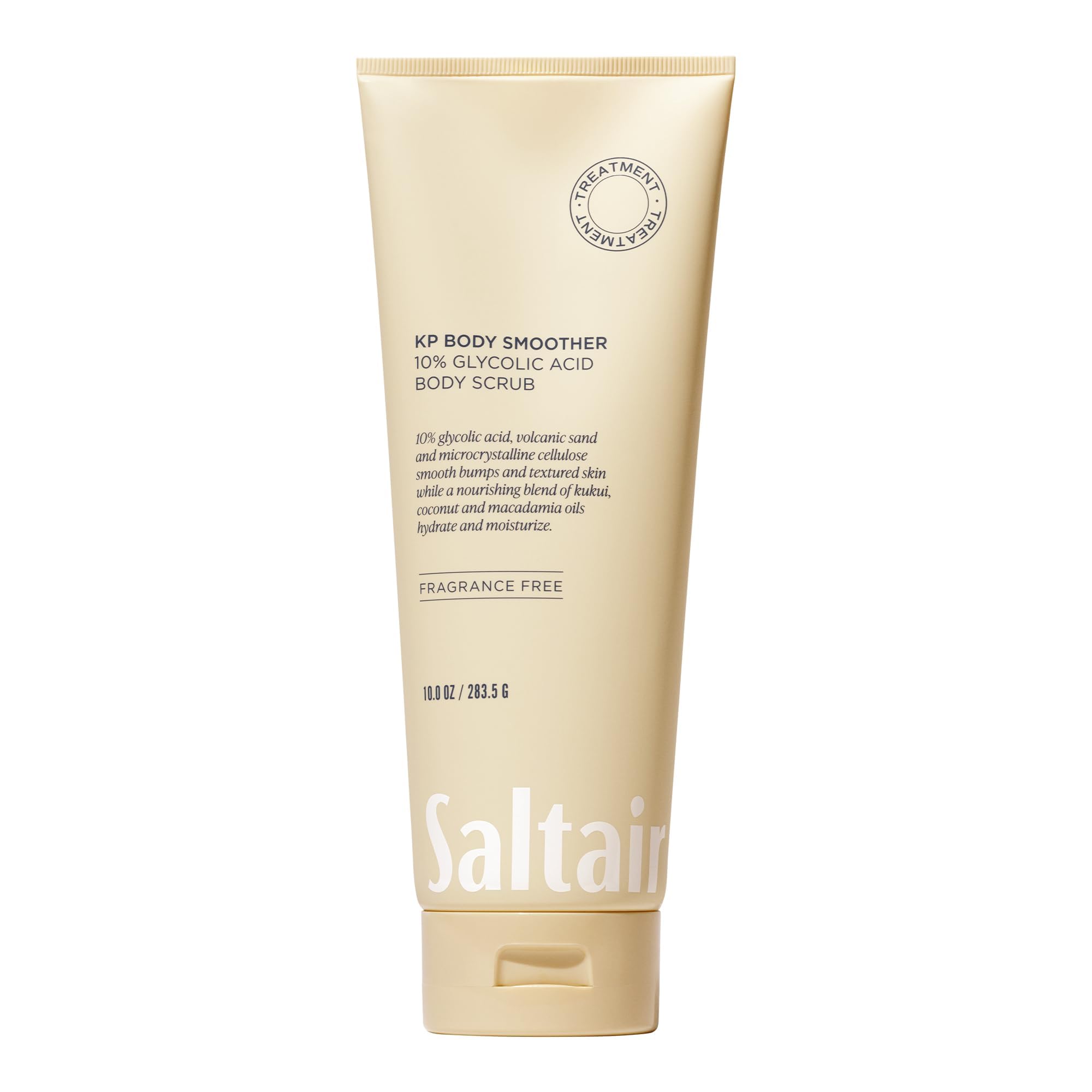 Saltair KP Body Scrub with volcanic sand texture for smoother skin.