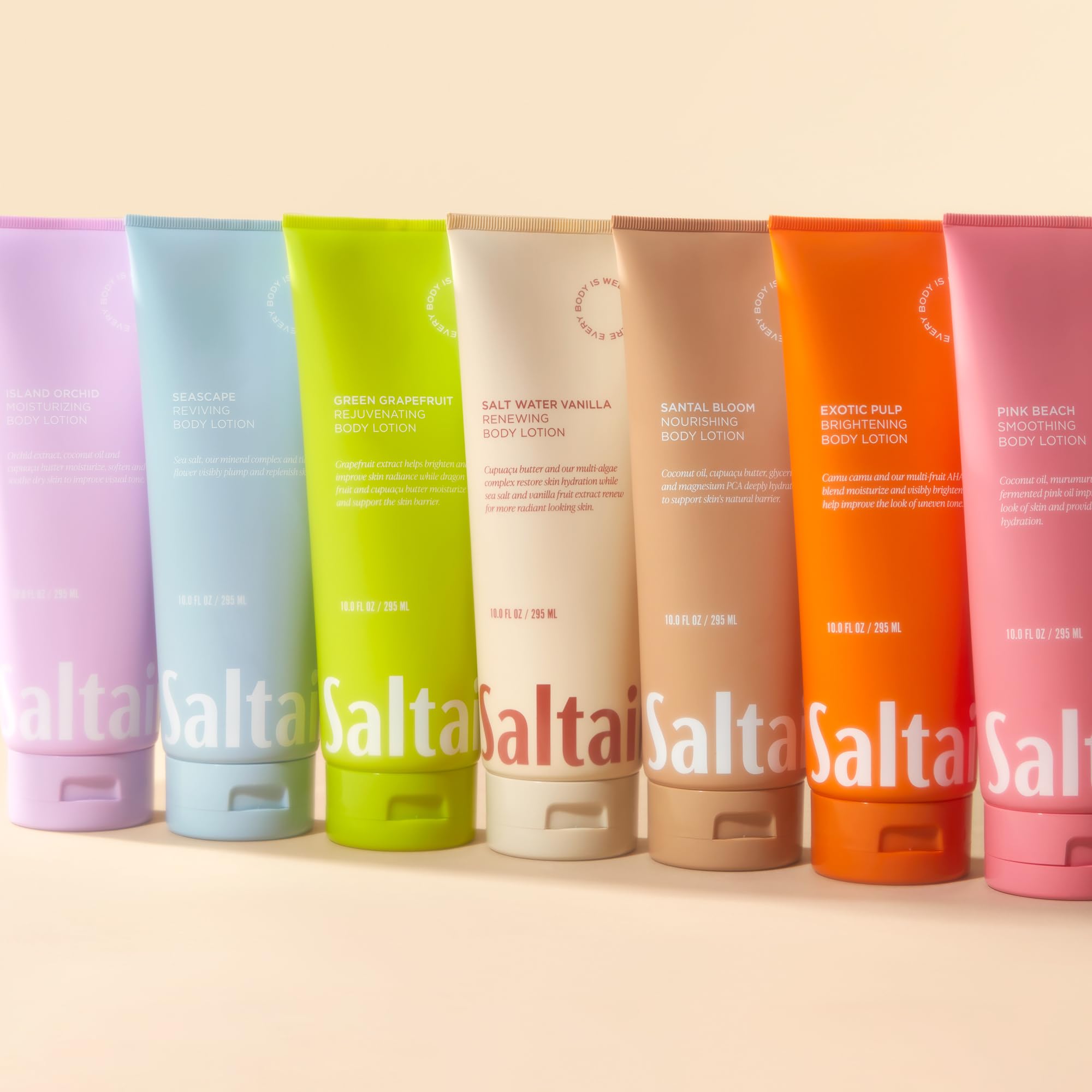 Saltair envase práctico en dos tubos: ideal para casa o viaje.