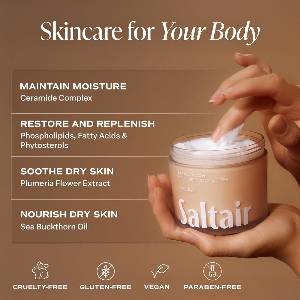 Saltair Manteca Multilipídica fragancia Santal Bloom para una experiencia sensorial.
