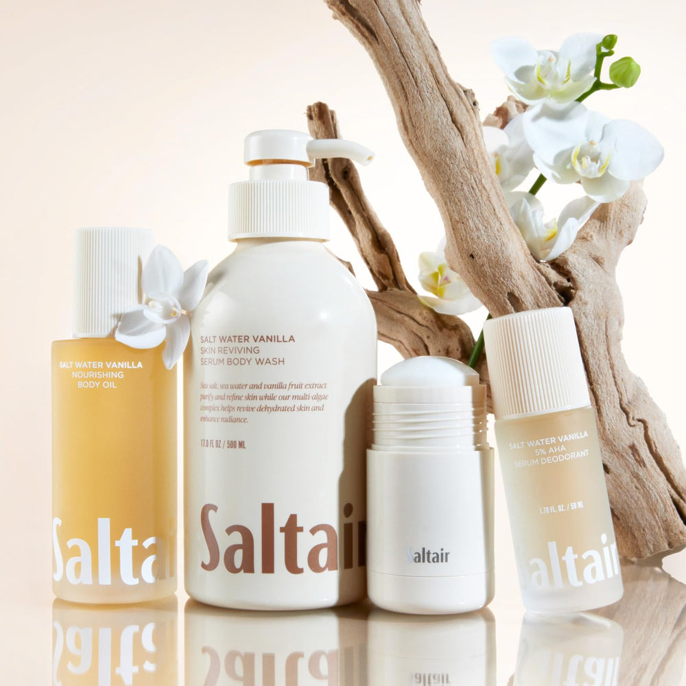 Saltair Presentación de dos botellas para el hogar o viaje.