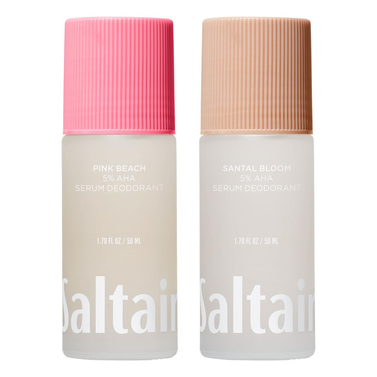 Saltair Serum Desodorante: botella elegante y protección duradera contra olores.