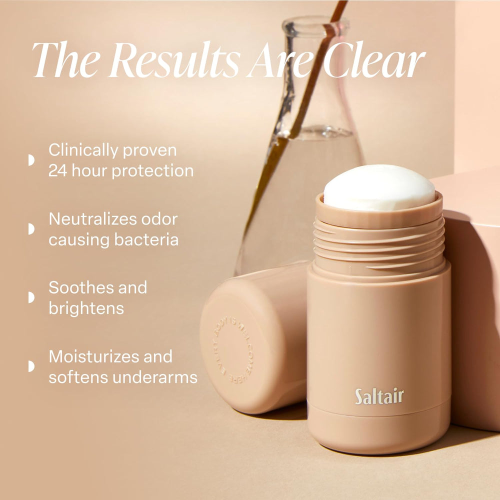 Saltair Skincare Desodorant ofrece protección de olor 24h sin residuos