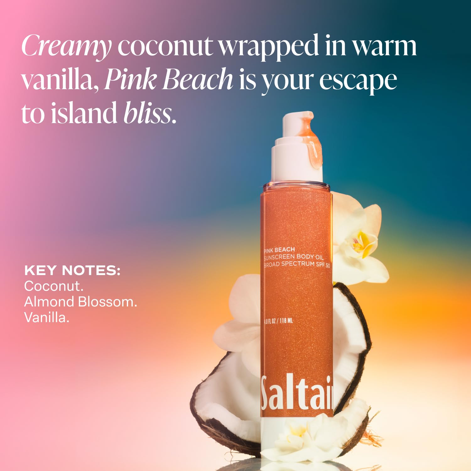 Saltair SPF Body Oil, uso diario para proteger la piel expuesta al sol.
