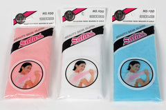 SALUX toalla de baño de nylon en durazno, suave para la piel diaria.