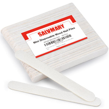 Lima SALVMARY doble cara 80/100 grit para dar forma rápida a uñas acrílicas.