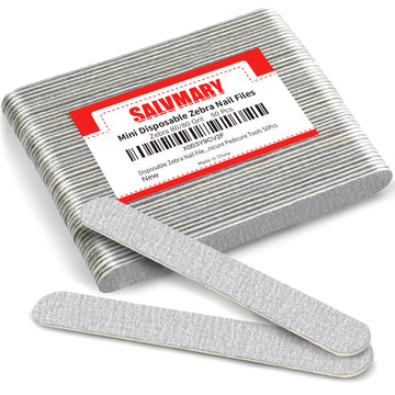 Lima SALVMARY Zebra doble cara 80/80 para uñas acrílicas, limado preciso