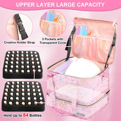 Sambois correa-hombro-ajustable: transporte cómodo para el kit de uñas.