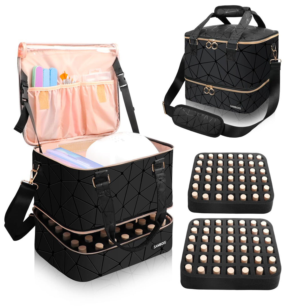 Sambois organizador de esmaltes con capacidad para 84 botellas, ideal para salón o casa