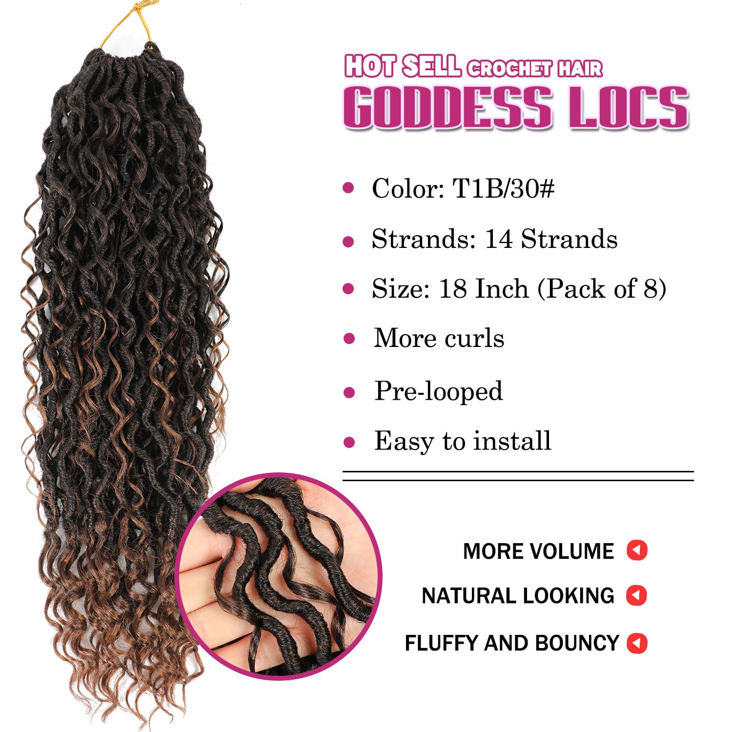 SAMBRAID Diosas de Locs, rizos centrales definidos para volumen suave