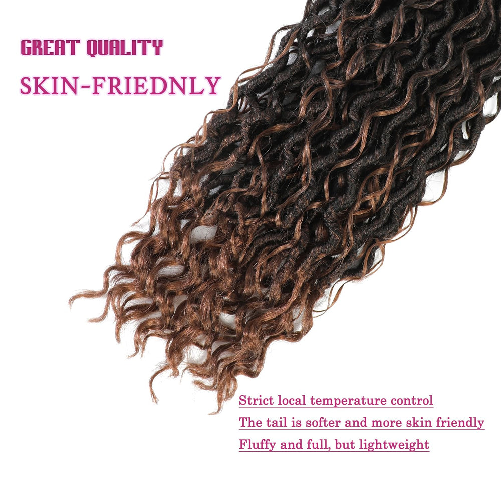 SamBraid Goddess Locs 14'' tono T1B/30 para piel oscura.