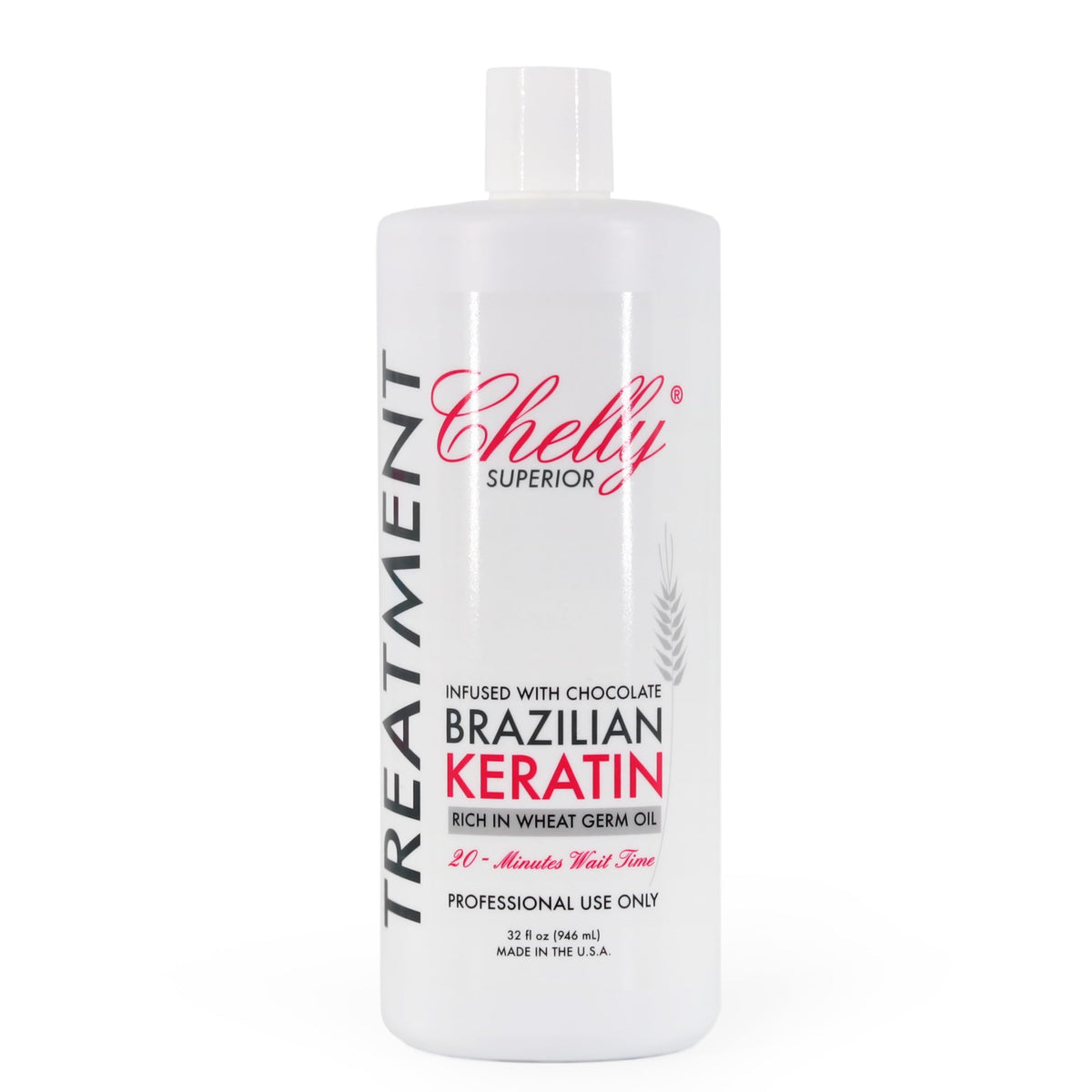 Sameriver Chelly Keratin con chocolate en la botella para brillo natural.