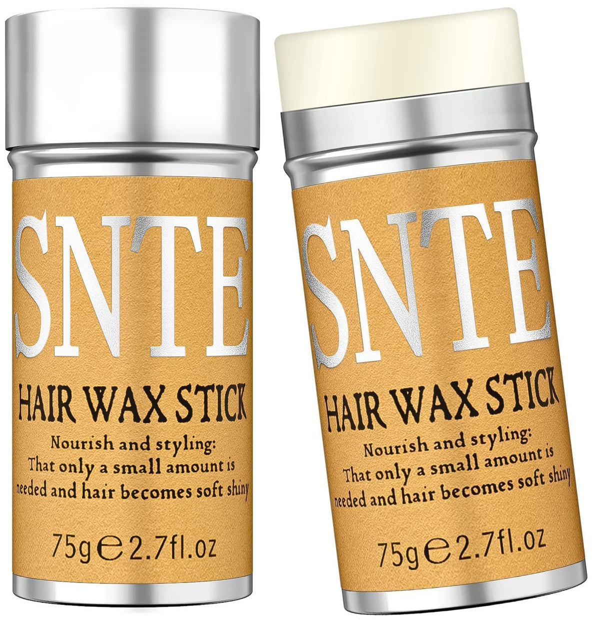 Samnyte barra de cera para pelo, dos-piezas, control de frizz y peinado rápido.