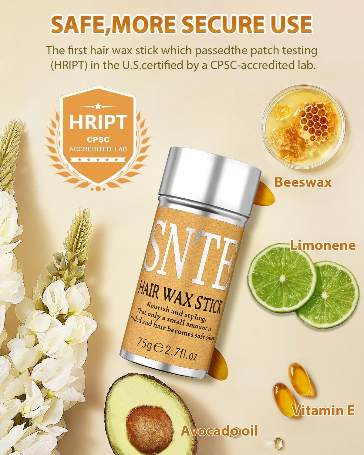 Samnyte Hair Wax Stick: ideal para peinados de ocasión como ceremonias o bailes.