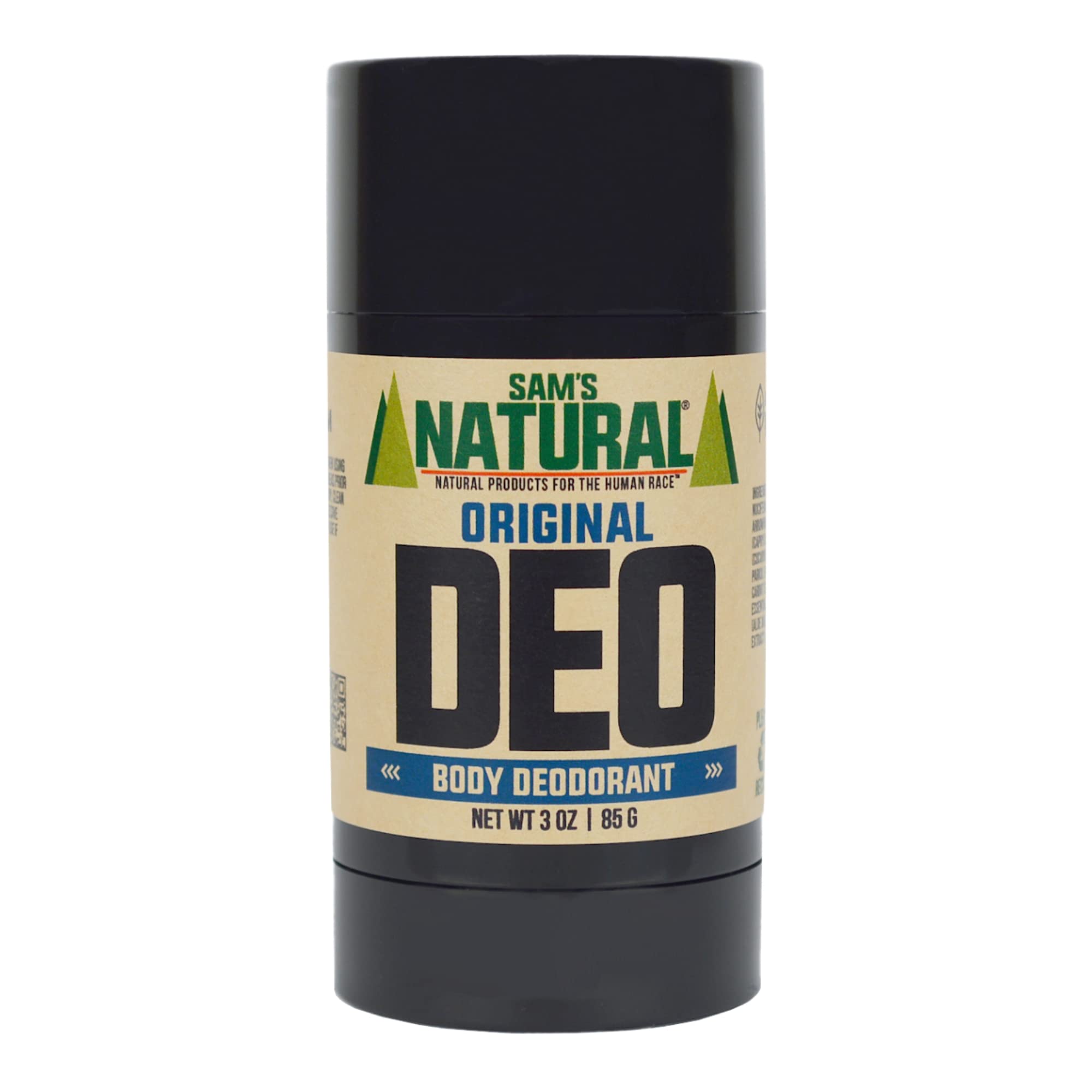 Sam's Natural Desodorante Original en tubo 3 oz, práctico para viajes.