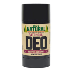 Sam's Natural Patchouli en envase de 3 onzas, opción natural para uso diario.